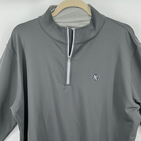 Peter Millar Gray Lightweight Sport L/S CT& Country Club Logo Jacket Size Large - Picture 2 of 12